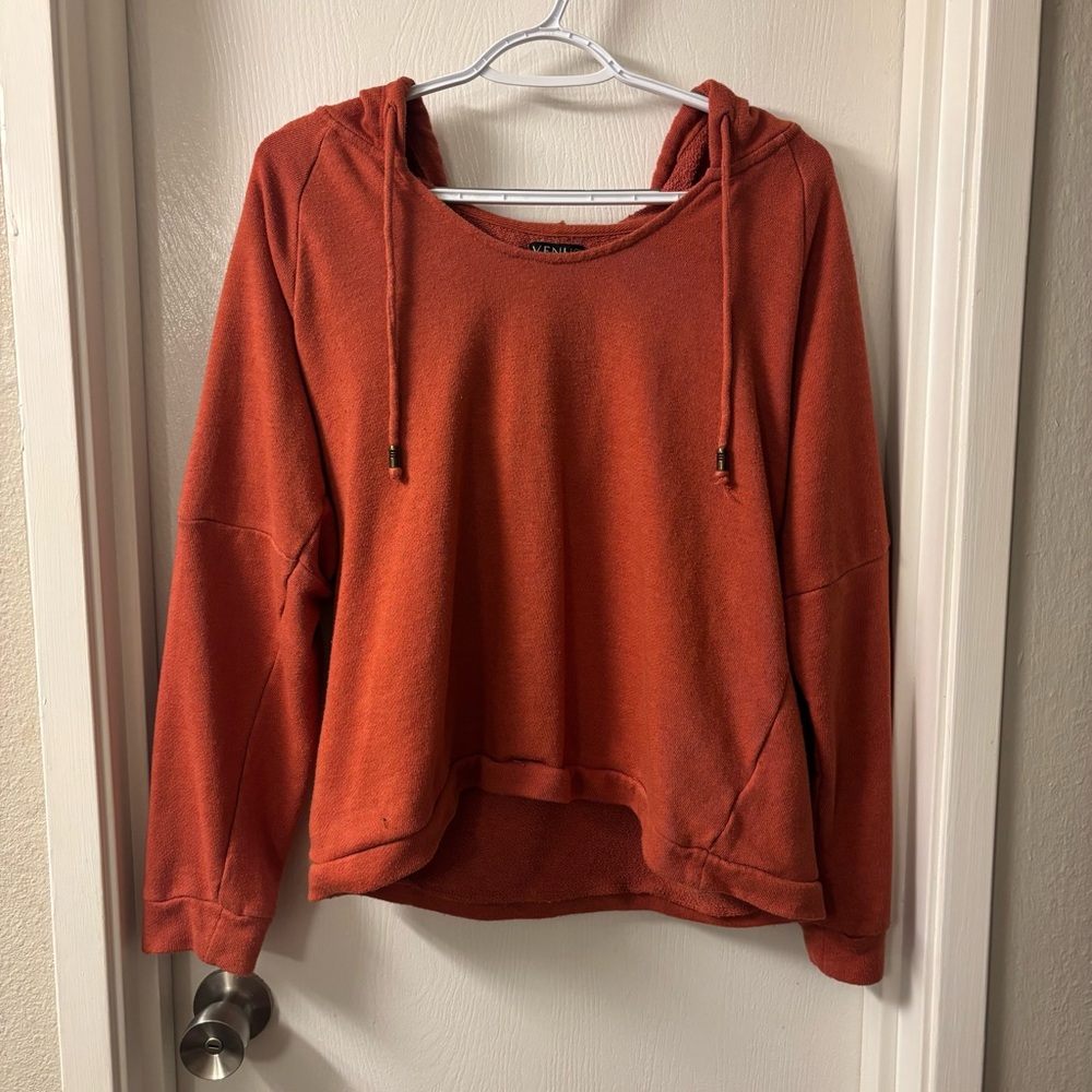 VENUS Burnt Orange Hoodie Sweatshirt
